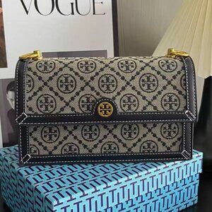 Tory Burch Navy and Gold Women's Bag